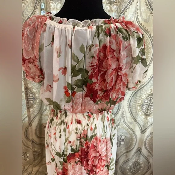 Kate and Lily Floral Maxi Dress in Pink and White Size 4 - Picture 5 of 8